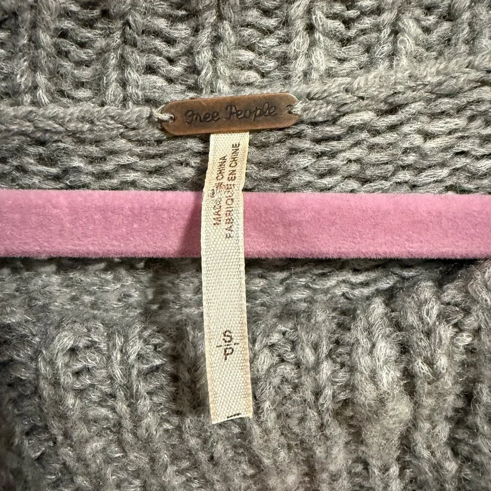 Free People Ragnar Fair Isle Split‎ Neck Wool Blend Pullover Sweater Size S
